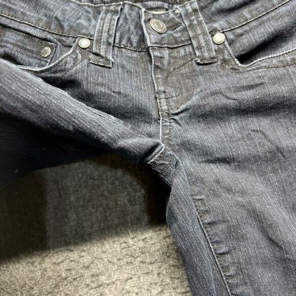 Hydraulic Extreme Slim Jeans Size 1/2 Short Black Gray Skinny Stretch Denim - Picture 5 of 16